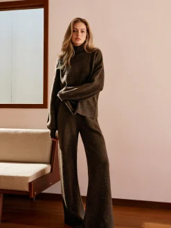 COMMENSE Elastic Waist Sweater Pants* Pants|Knitwear