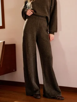 COMMENSE Elastic Waist Sweater Pants* Pants|Knitwear