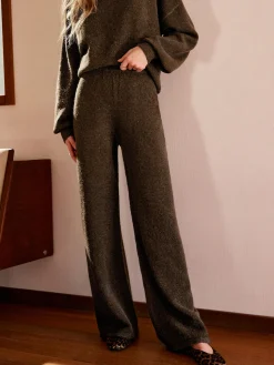 COMMENSE Elastic Waist Sweater Pants* Pants|Knitwear
