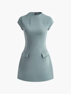 COMMENSE Elegant A-line Mini Dress* White Dresses|Black Dresses