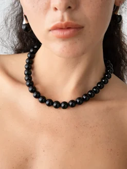 COMMENSE Elegant Onyx Bead Necklace* Necklaces|Accessories