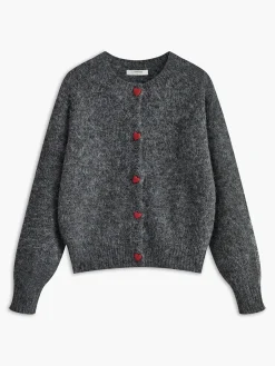 COMMENSE Elegant Heart-Button Cardigan* Cardigans|Sweaters & Cardigans