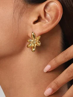 COMMENSE Elegant Irregular Petal Earrings* Earrings|Accessories