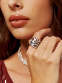 COMMENSE Elegant Irregular Ziron Open Ring* Rings & Bracelets|Accessories