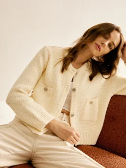 COMMENSE Elegant Metal Button Cardigan* Cardigans|Sweaters & Cardigans
