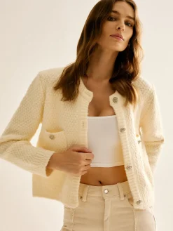 COMMENSE Elegant Metal Button Cardigan* Cardigans|Sweaters & Cardigans