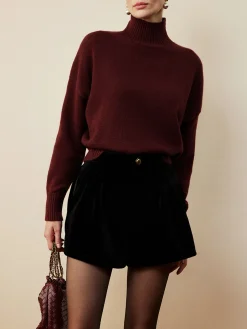 COMMENSE Elegant Mock Neck Shift Sweater* Sweater Tops|Sweaters & Cardigans