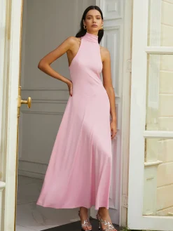 COMMENSE Elegant Mock Neck Sleeveless Long Dress* Casual Dresses|Cocktail & Party Dresses