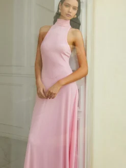 COMMENSE Elegant Mock Neck Sleeveless Long Dress* Casual Dresses|Cocktail & Party Dresses