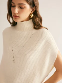 COMMENSE Elegant Mock Neck Sweater Vest* Sweater Vests|Sweaters & Cardigans
