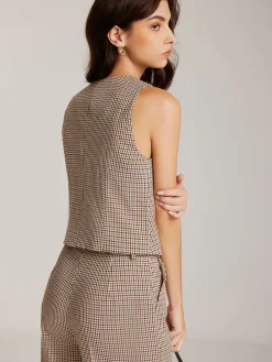 COMMENSE Elegant Plaid Button Vest* Outerwear|Vests