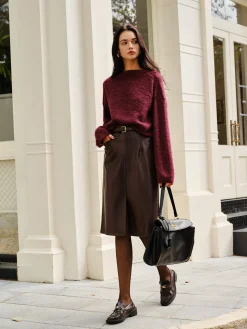 COMMENSE Elegant Plain Minky Sweater* Sweater Tops|Sweaters & Cardigans