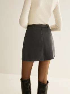 COMMENSE Elegant Pleated Belted Mini Skirt* Skirts|Matching Sets