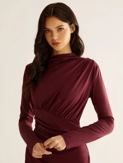 COMMENSE Elegant Pleated Split Dress* Work Dresses|Cocktail & Party Dresses