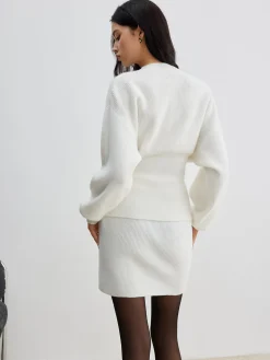 COMMENSE Elegant Ribbed Sweater Mini Skirt* Skirts|Knitwear
