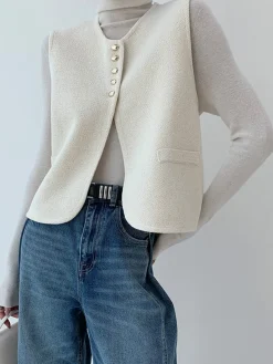 COMMENSE Elegant Split Sweater Vest* Sweater Vests|Sweaters & Cardigans