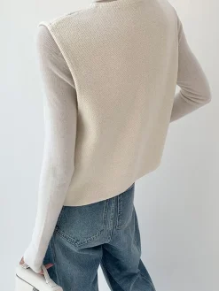 COMMENSE Elegant Split Sweater Vest* Sweater Vests|Sweaters & Cardigans