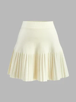 COMMENSE Elegant Umbrella-Shape Knit Skirt* Skirts|Knitwear