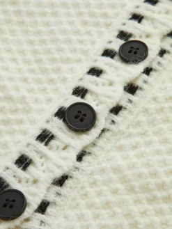 COMMENSE Elegant Wave Trim Cardigan* Cardigans|Sweaters & Cardigans