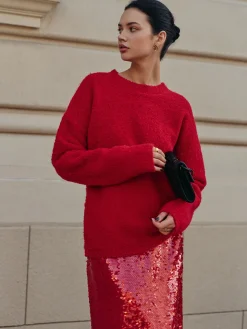 COMMENSE Elegant Wool-Blend Cozy Sweater* Sweater Tops|Sweaters & Cardigans