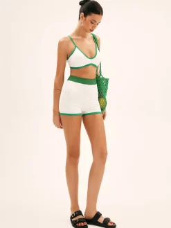 COMMENSE Emerald Contrast Bikini Bottom* Swimwear|Matching Sets