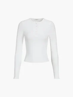 COMMENSE Everyday Rib Long Sleeve Top* Sweater Tops|T-shirts