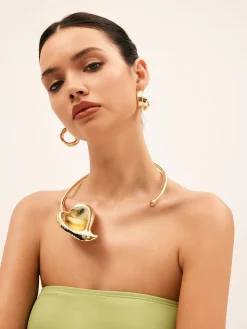 COMMENSE Exaggerated Lotus Leaf Design Necklace* Necklaces|Accessories