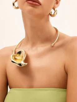 COMMENSE Exaggerated Lotus Leaf Design Necklace* Necklaces|Accessories