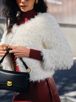 COMMENSE Faux Fur Short Coat* Outerwear|Coats