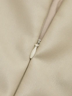COMMENSE Faux Leather Piping Sit Midi Skirt* Skirts|Bottoms