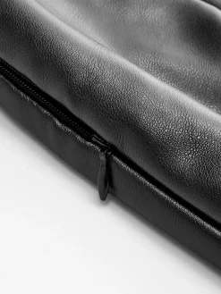 COMMENSE Faux Leather Pleated Panel Skirt* Skirts|Bottoms