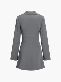 COMMENSE First Choice Blazer Long Sleeve Short Dress* Black Dresses|Work Dresses