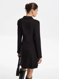 COMMENSE First Choice Blazer Long Sleeve Short Dress* Black Dresses|Work Dresses