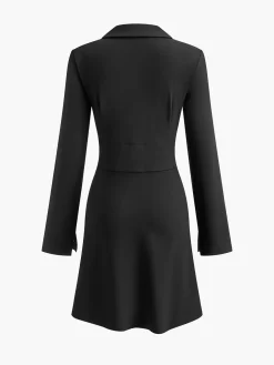 COMMENSE First Choice Blazer Long Sleeve Short Dress* Black Dresses|Work Dresses