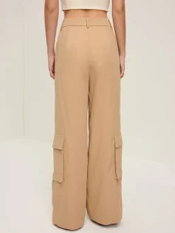 COMMENSE Flap Pockets Wide-Leg Pants* Pants|Bottoms