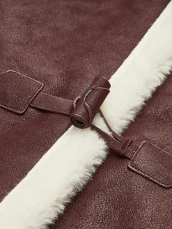 COMMENSE Fleece Lined Faux Leather Lapel Coat* Outerwear|Coats