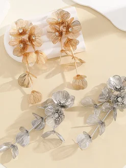 COMMENSE Floral Decor Fringed Earrings* Earrings|Accessories