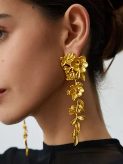 COMMENSE Floral Fringed Earrings* Earrings|Accessories