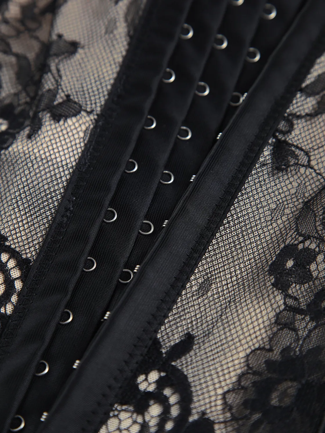 COMMENSE Floral Lace Semi-sheer Corset* Corset Tops|Tops