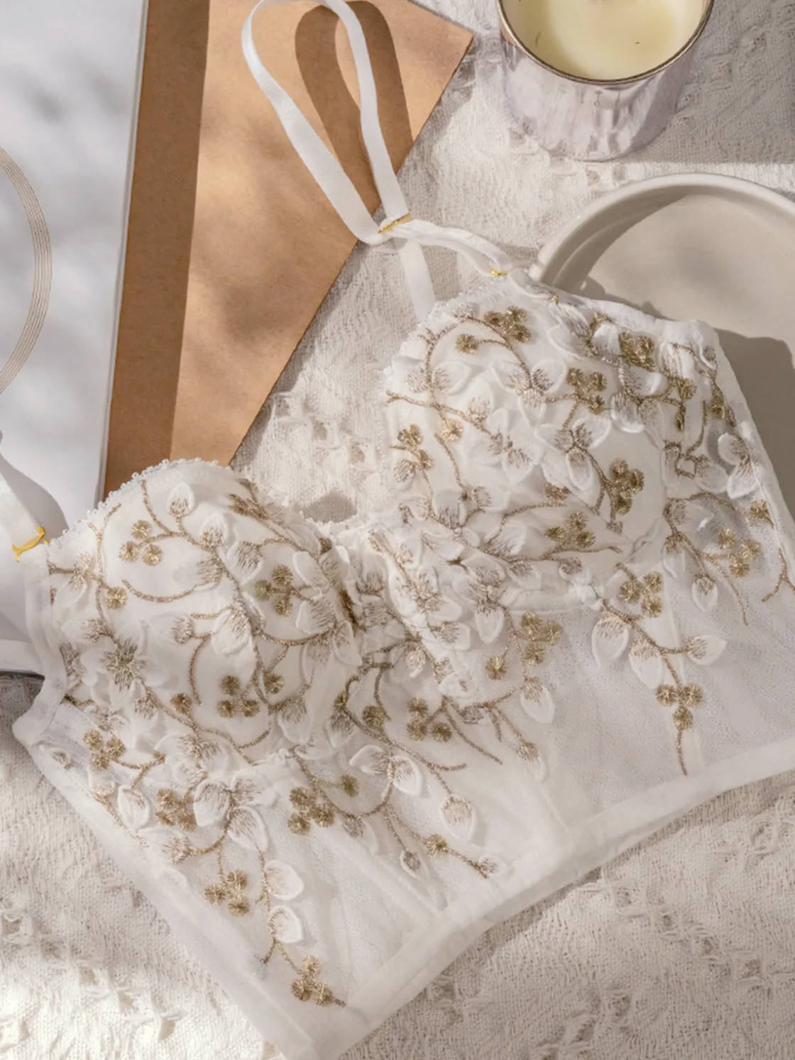 COMMENSE Floral Mesh Lace Crop Corset Top* Corset Tops|Crop Tops