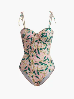 COMMENSE Floral One Piece Swimsuit* Swimwear|Tops