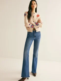 COMMENSE Floral Pattern Breasted Soft Cardigan* Cardigans|Sweaters & Cardigans