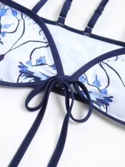 COMMENSE Floral Print Knotted Bikini Set* Swimwear|Tops