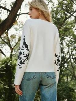 COMMENSE Floral Printed Knot Button Cardigan* Knitwear|Tops