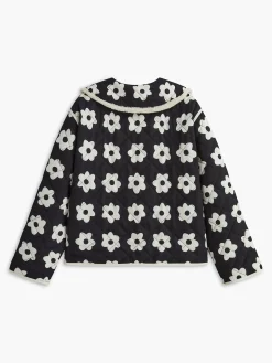 COMMENSE Floral Printed Lace Up Winter Coat* Outerwear|Coats