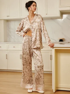 COMMENSE Floral Printed Pajama Pants Set* Pants Sets|Matching Sets