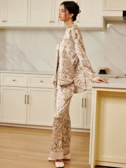 COMMENSE Floral Printed Pajama Pants Set* Pants Sets|Matching Sets