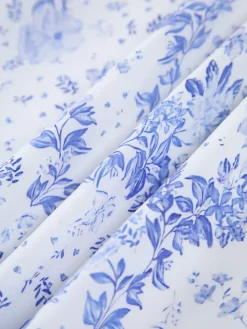 COMMENSE Forget Me Not Floral Pockets Zippered Long Dress* Casual Dresses|Floral Dresses