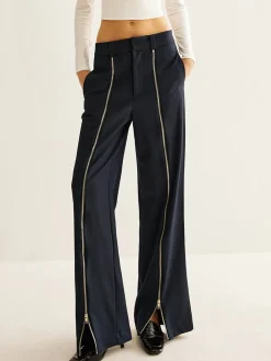COMMENSE Front Zipper Straight Pants* Pants|Bottoms