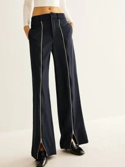 COMMENSE Front Zipper Straight Pants* Pants|Bottoms